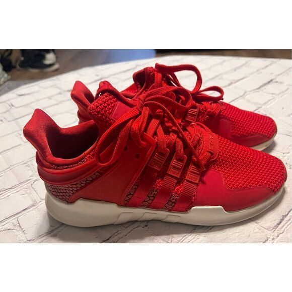 Adidas Men\'s Size 7 EQT Support ADV Sneakers Red Orange Athletic Training Shoes main image 6